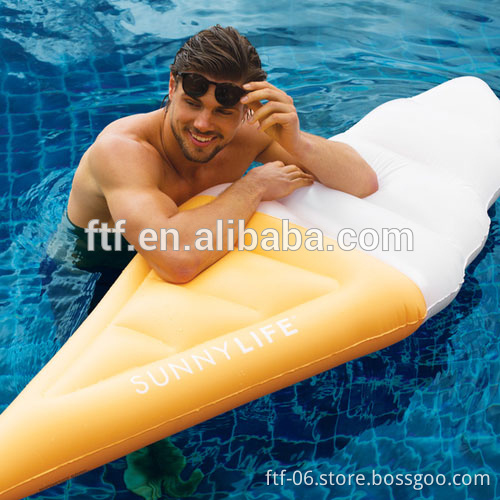 white ice cream inflatable floating row,ice cream air mattress,ice cream floating mat